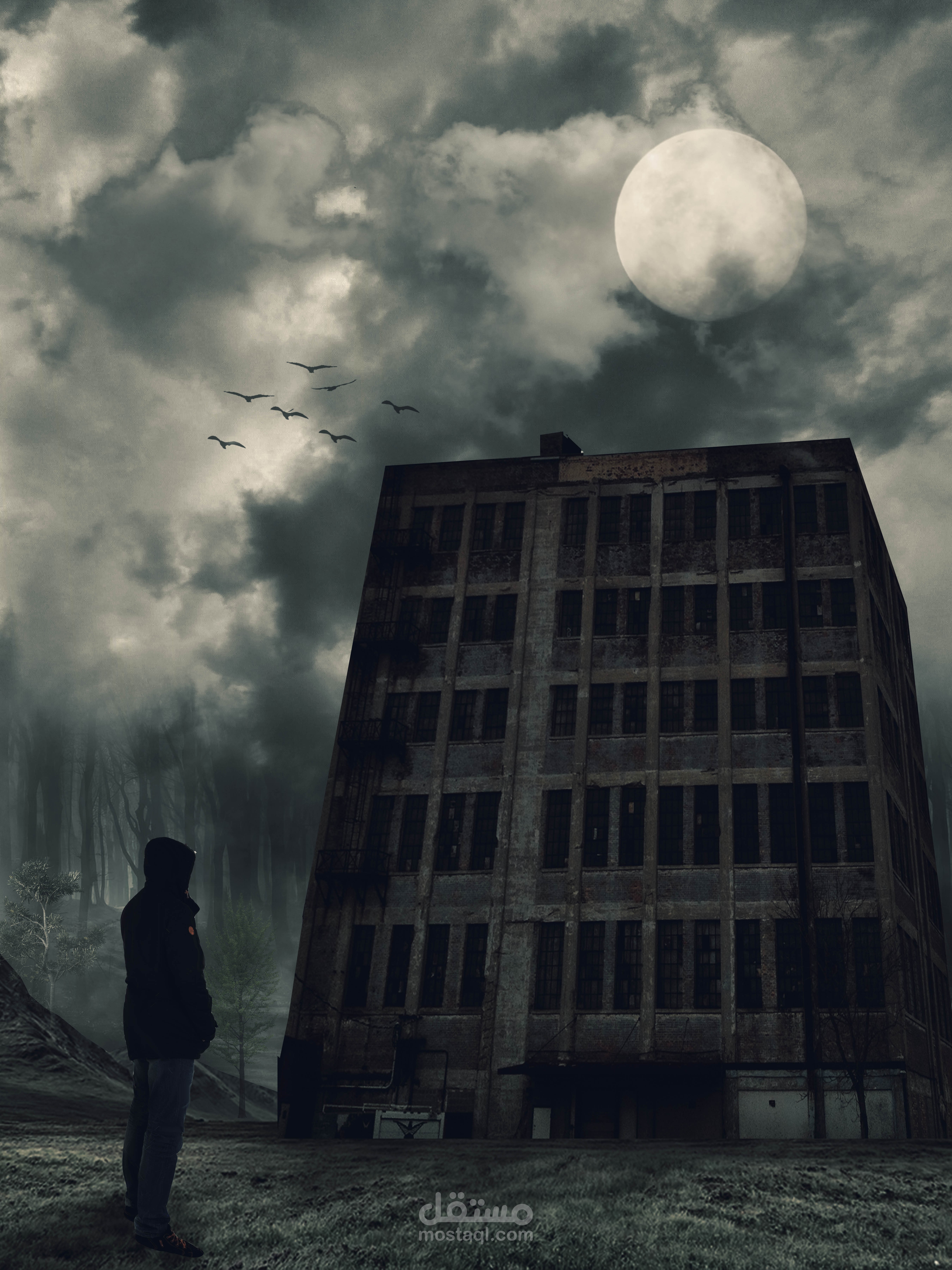 تصميم بوستر وغلاف لقصة رعب Horror story Poster