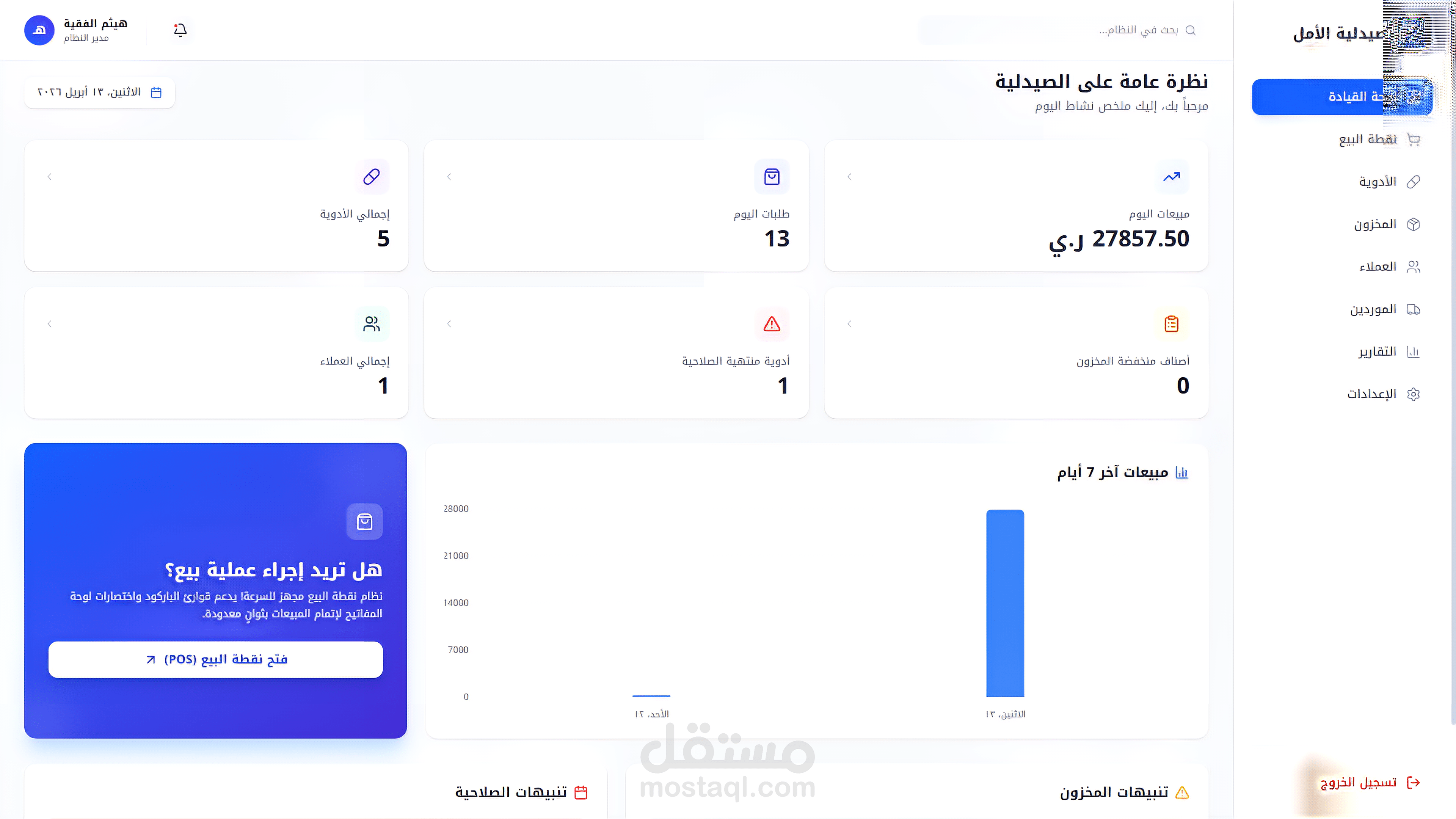 نظام ادارة صيدلية ذكية
