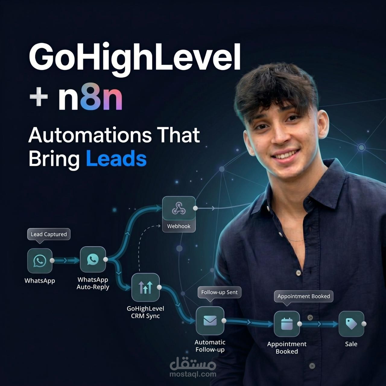 نظام أتمتة العملاء والـ Leads باستخدام GoHighLevel و n8n