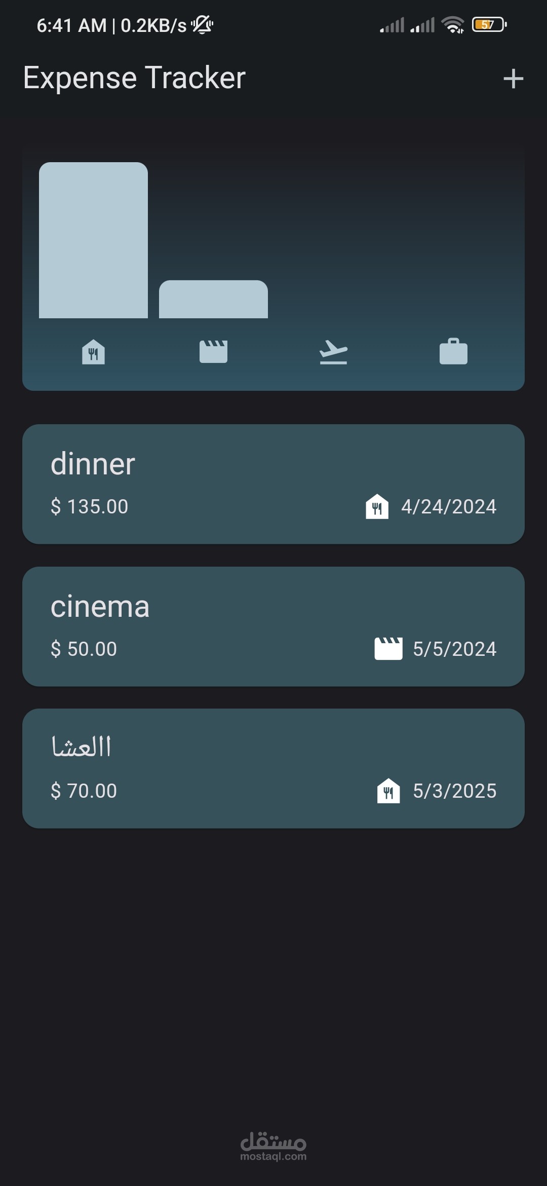 Expenses tracker