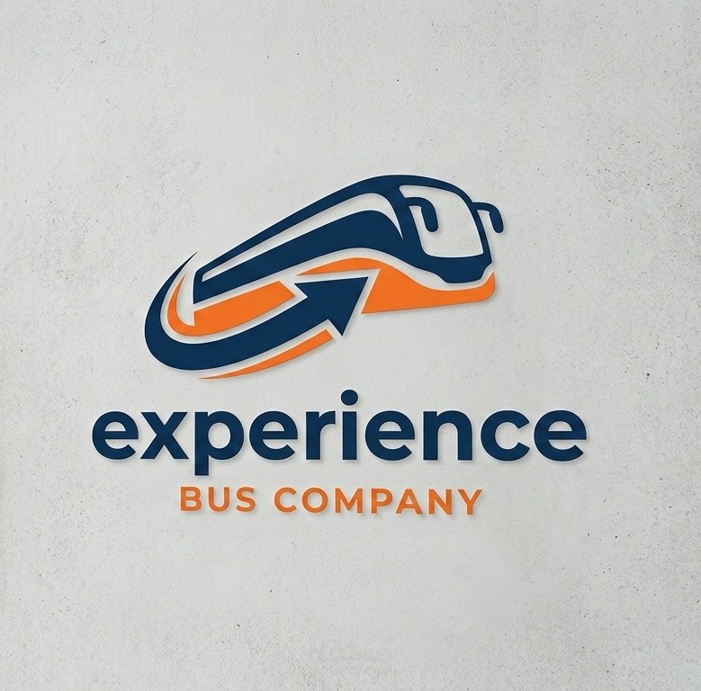 شعار لشركة باصات تحمل اسم " experience "