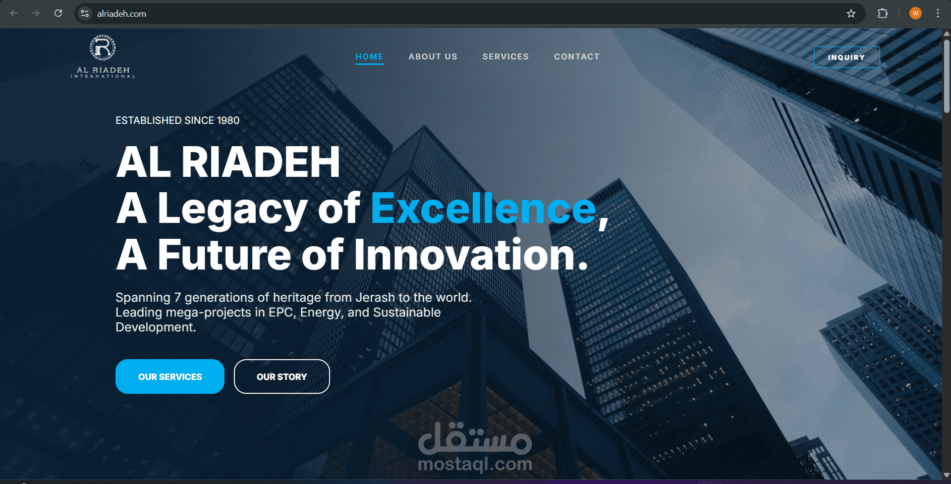 بناء المنصة الرقمية لشركة "الريادة للاستثمار والتطوير" (Al Riadeh International)