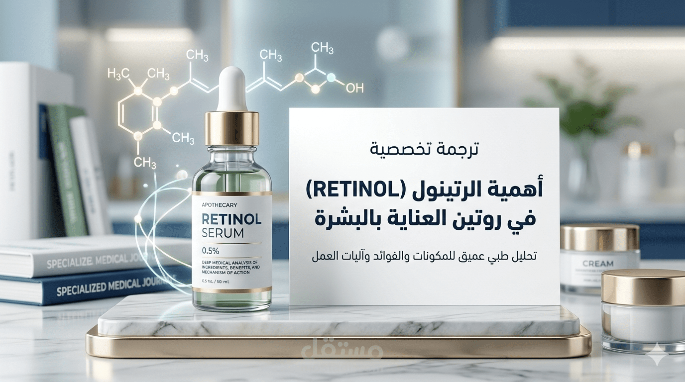 ترجمة تخصصية طبية لمقال "أهمية الرتينول في روتين العناية بالبشرة"