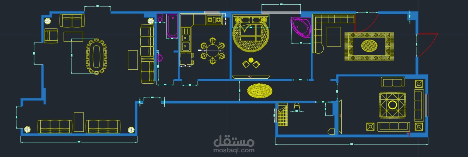 صالة منزل بتصميم جذاب