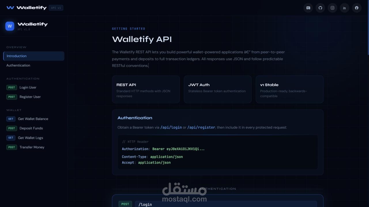 Walletify API