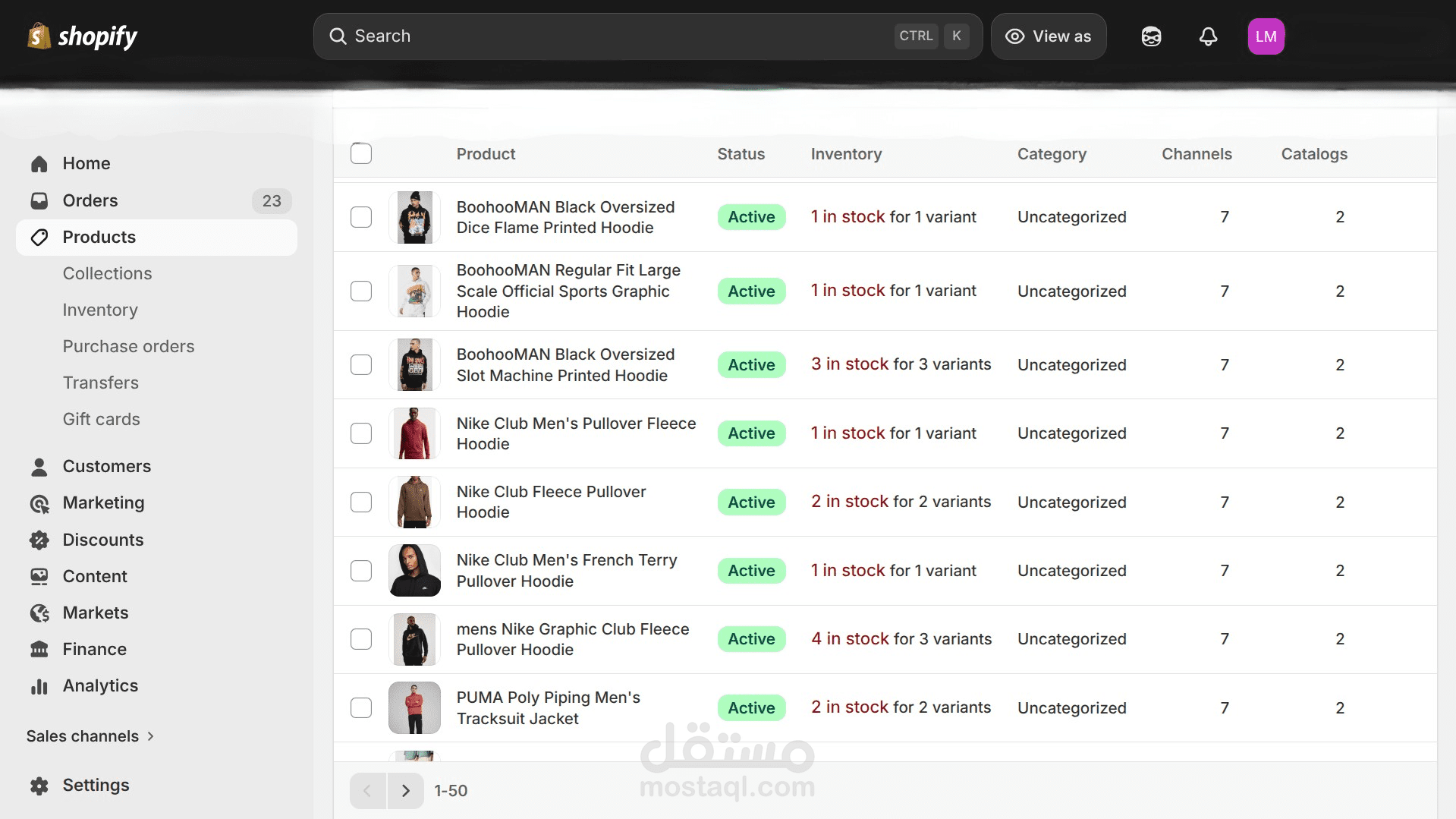 إضافة منتجات احترافية إلى متجر Shopify