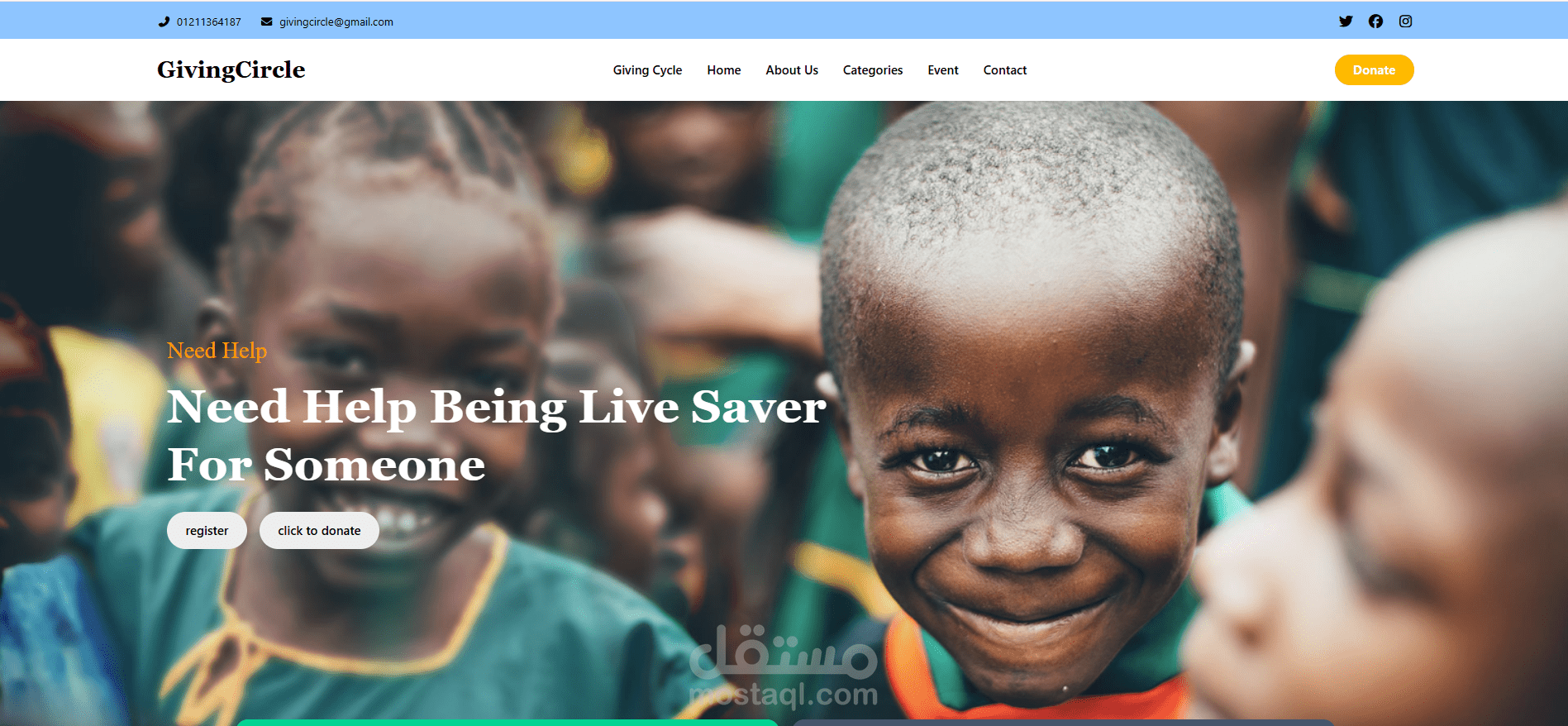 Giving cycle : Simple online donation platform