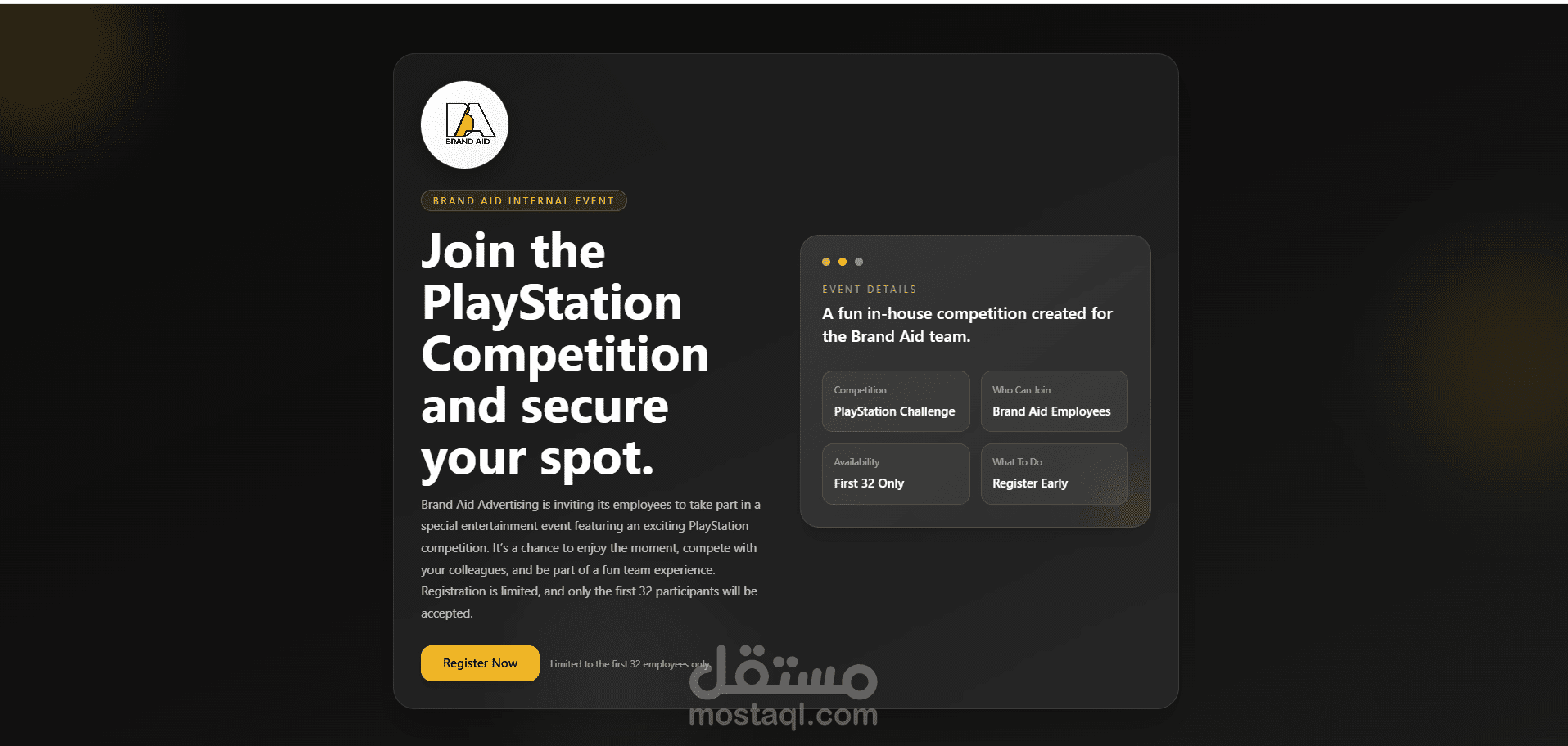 Brand Aid Event Registration System | MERN Stack Project