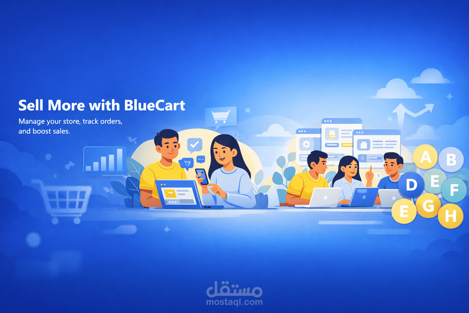 Blue Card - E-commerce: Modern online store with a smooth and responsive shopping experience.