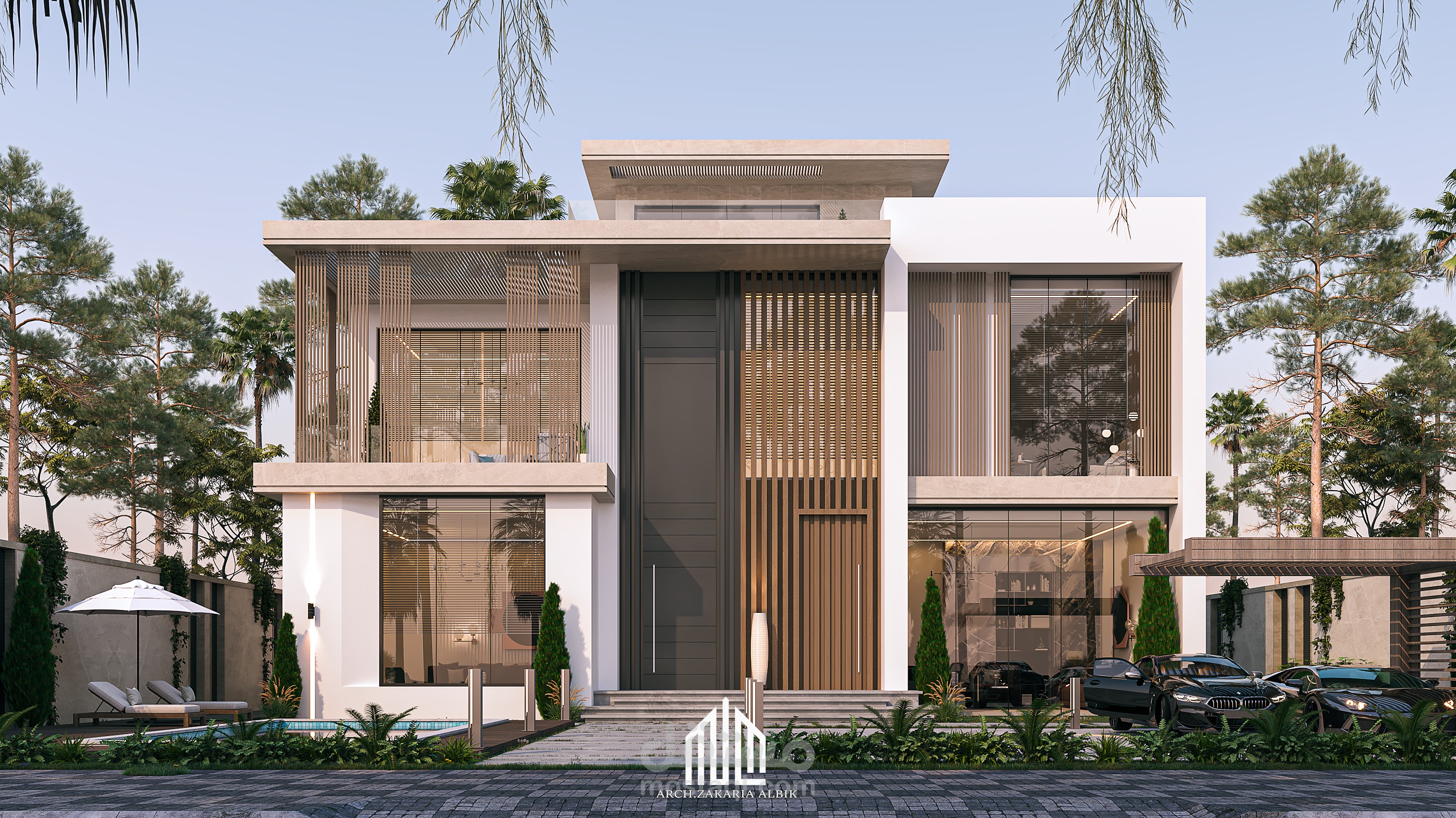 Luxury Modern Villa  | فيلا مودرن فاخرة بخطوط نظيفة وإضاءة دافئة