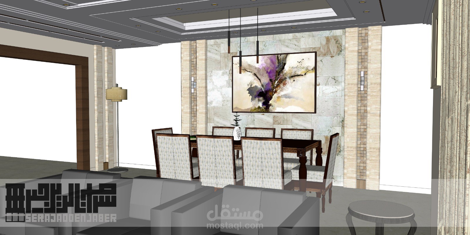 تصميم داخلي لشقة سكنية