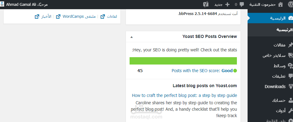 انتهاء من 45 مقالة عربية حصرية على Yoast seo