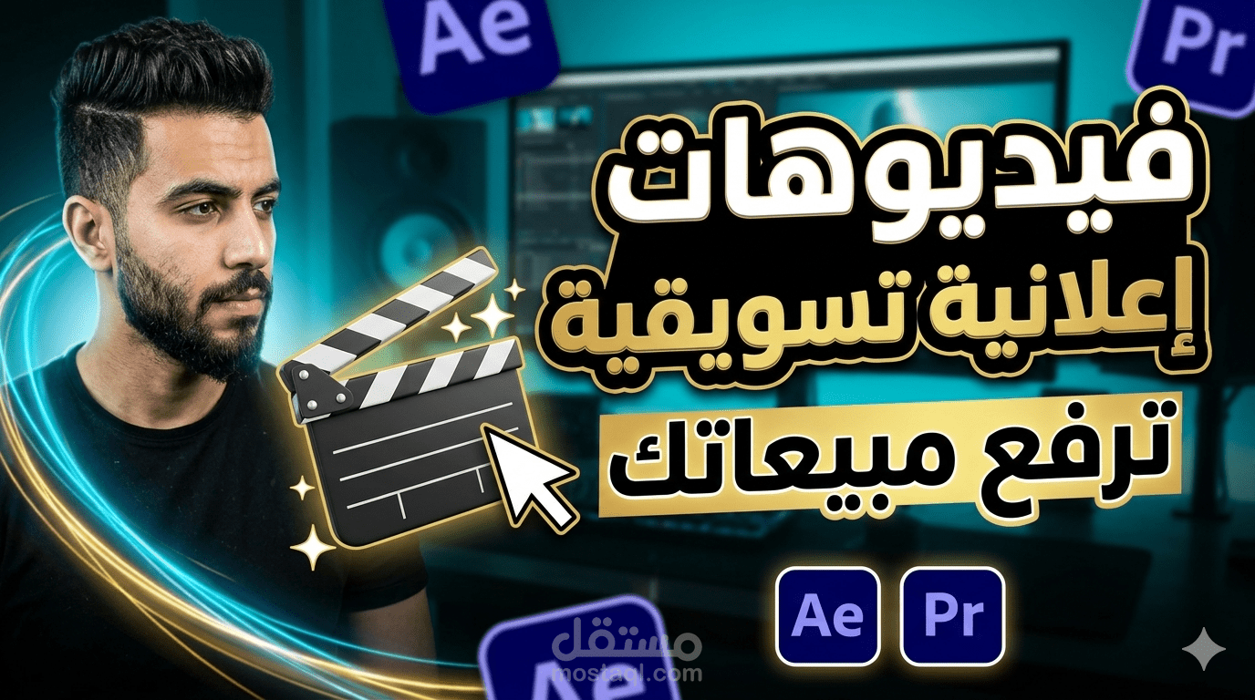 صناعة فيديو تسويقي لعلامتك التجارية بأسلوب سينمائي عصري.