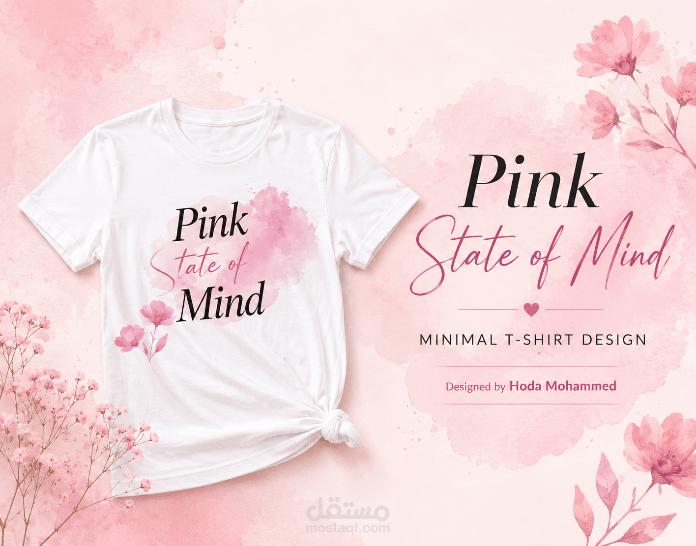 Pink State of Mind | Minimal T-Shirt Design