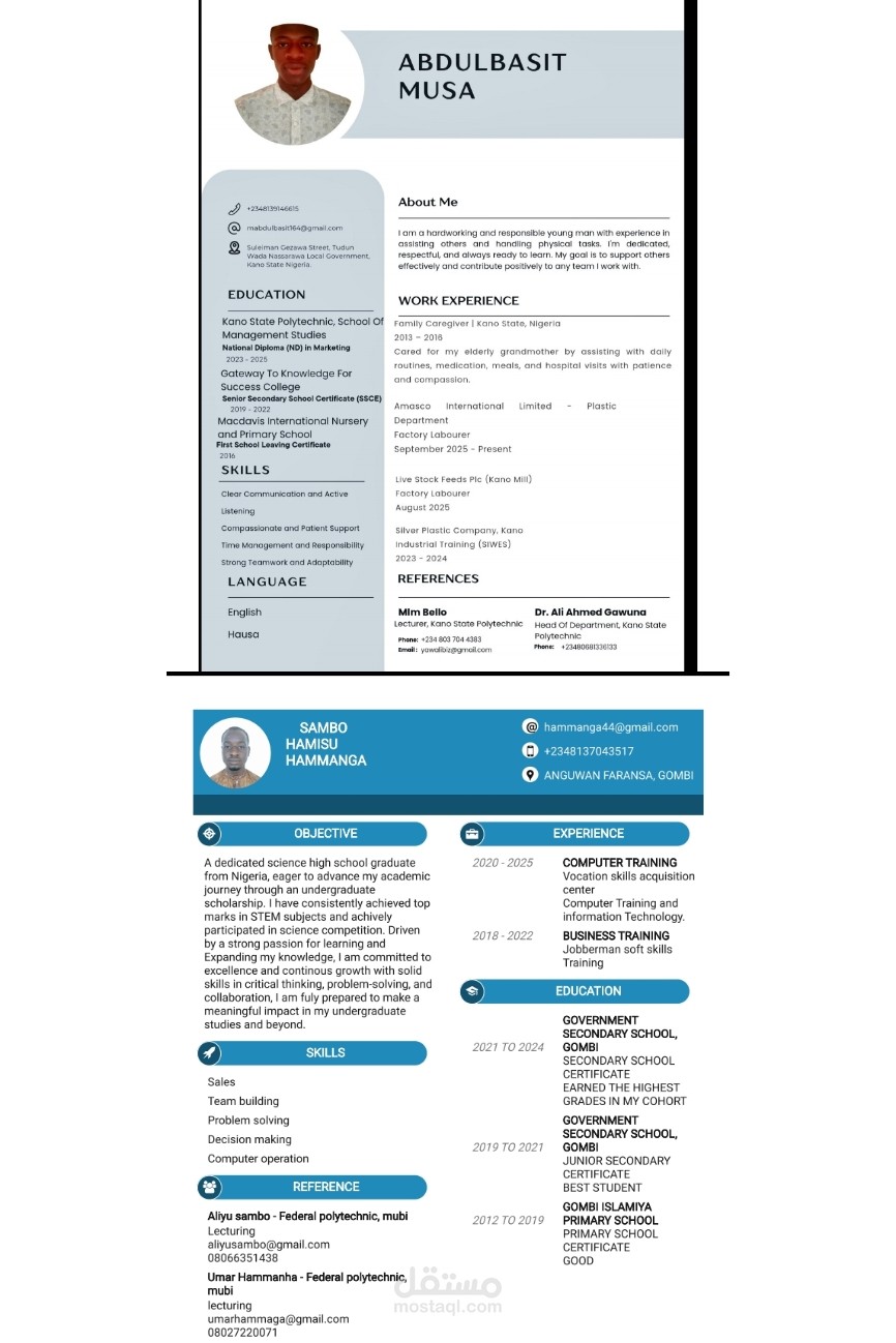 Modern Professional CV and Resume Design