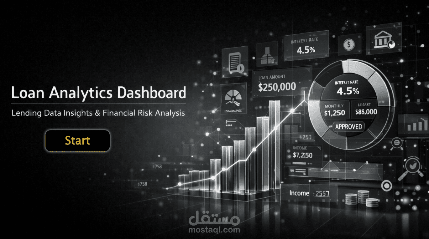تحليل القروض البنكية وتقييم المخاطر المالية (Bank Loan Analytics) | Power BI