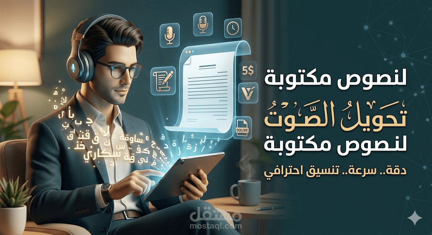 تفريغ صوتي احترافي لبودكاست عربي