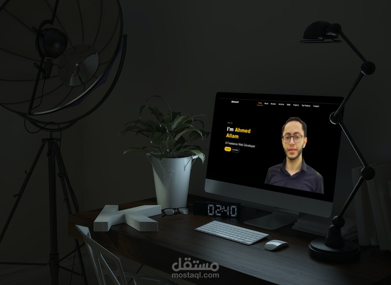 تصميم موقع شخصي (personal portfolio)