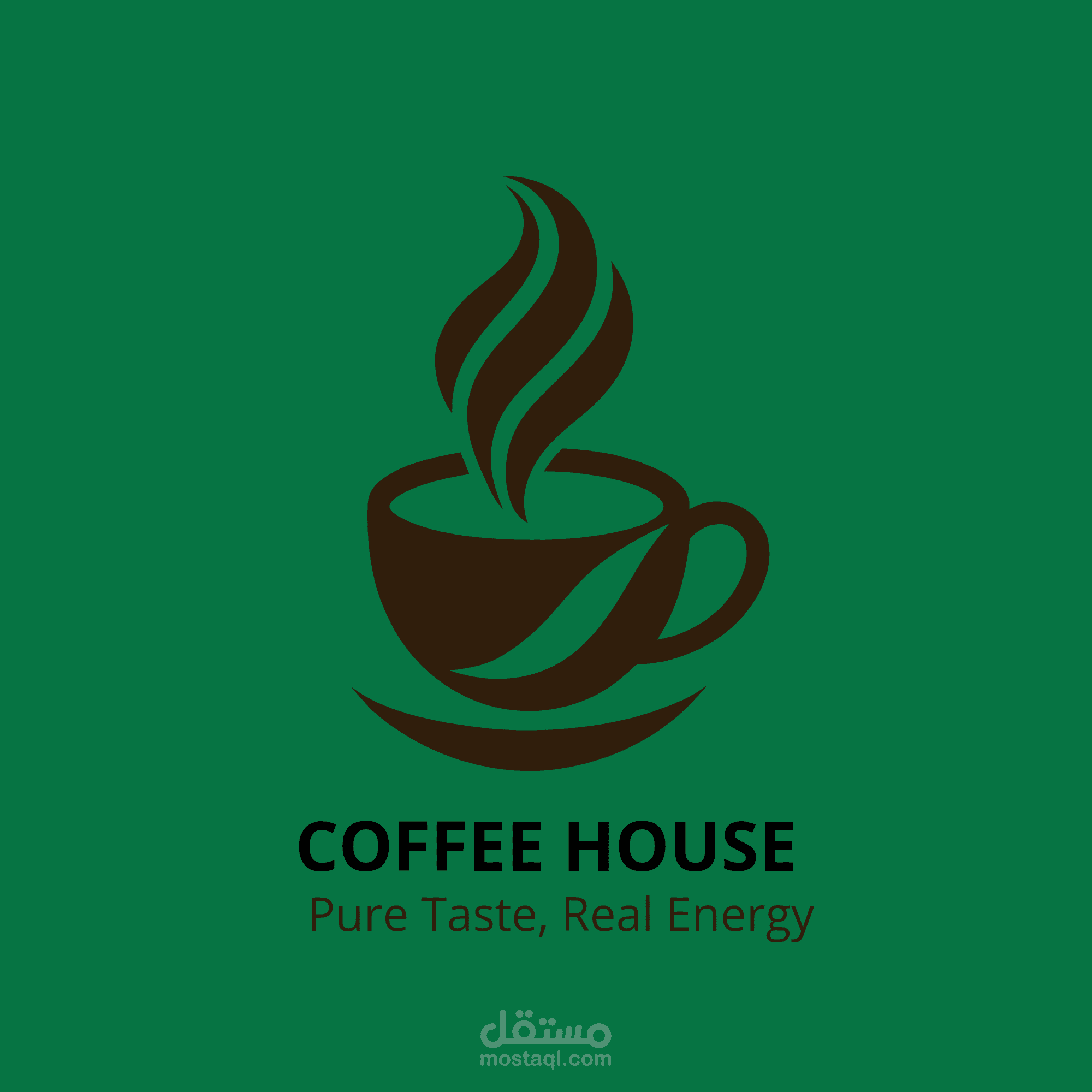 تصميم هوية بصرية كاملة وشعار لمقهى عصري (Coffee House)
