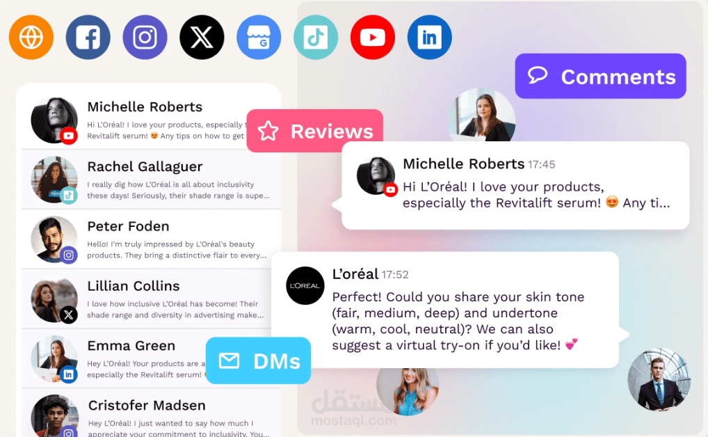 مساعد البحث عن المؤثرين والتواصل معهم