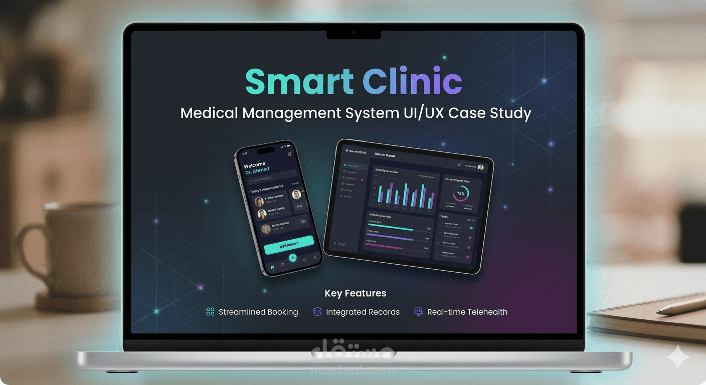 تصميم واجهات نظام العيادة الذكية | Smart Clinic UI/UX