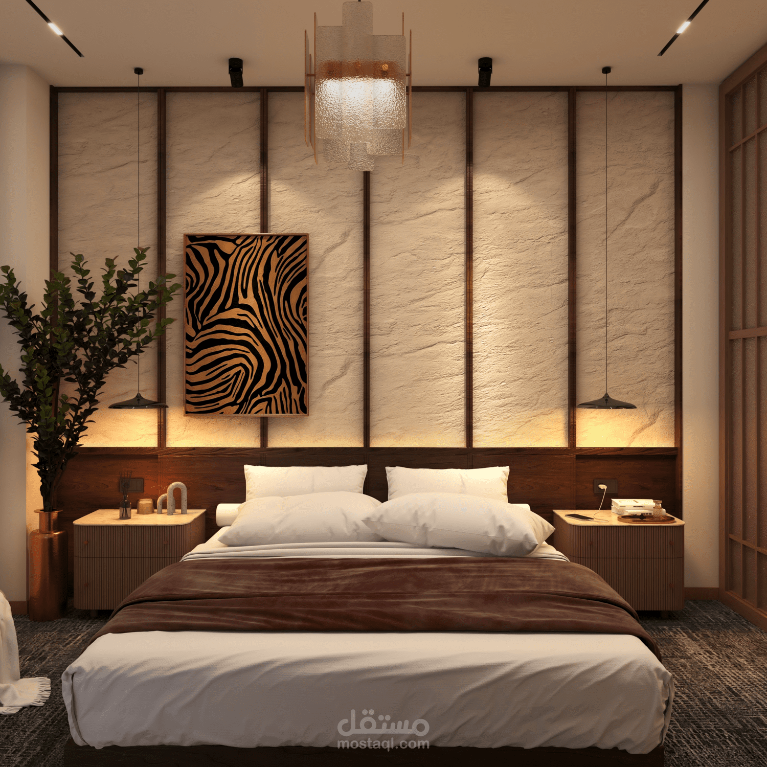 تصميم وحدة سكنية بنمط مدمج بين Modern & Japandi