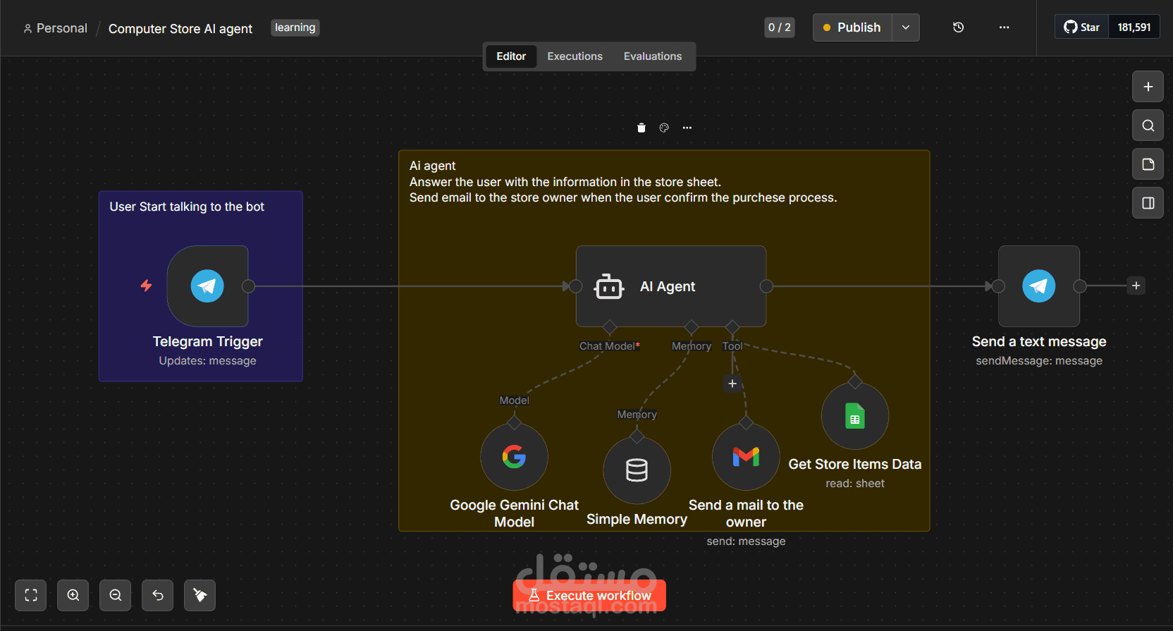 Computer Store AI agent