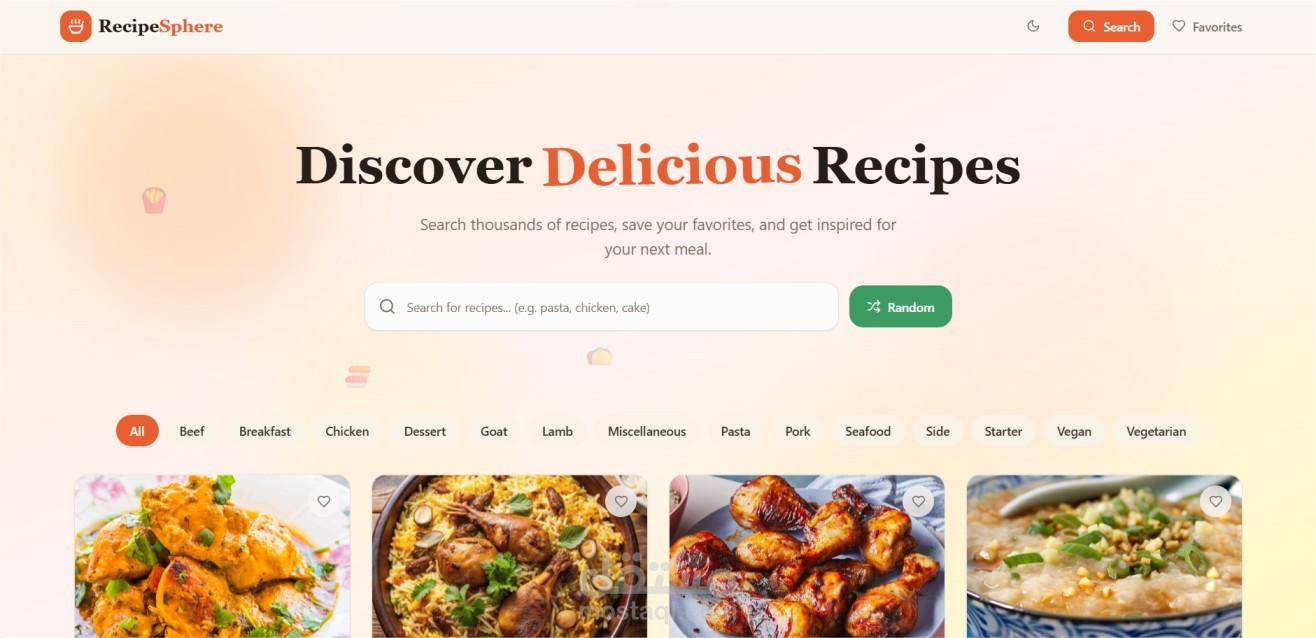 Recipe Finder Application – API Web App