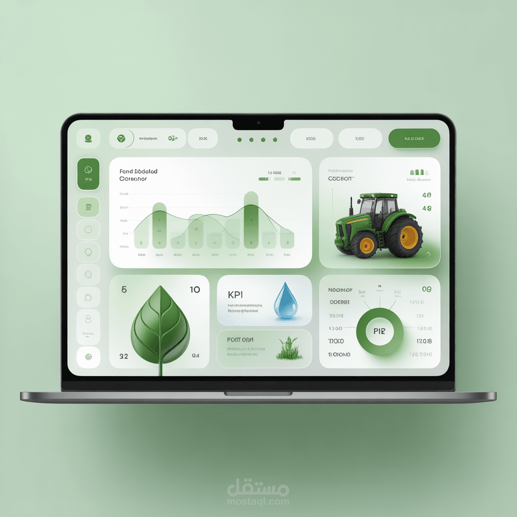 تصميم Dashboard احترافي لتحليل بيانات المزرعة
