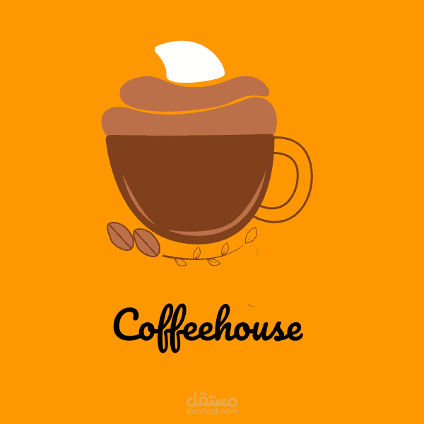 لوجو لكافية استخدمت برنامج لتصميم الوجهات splendid logo makr