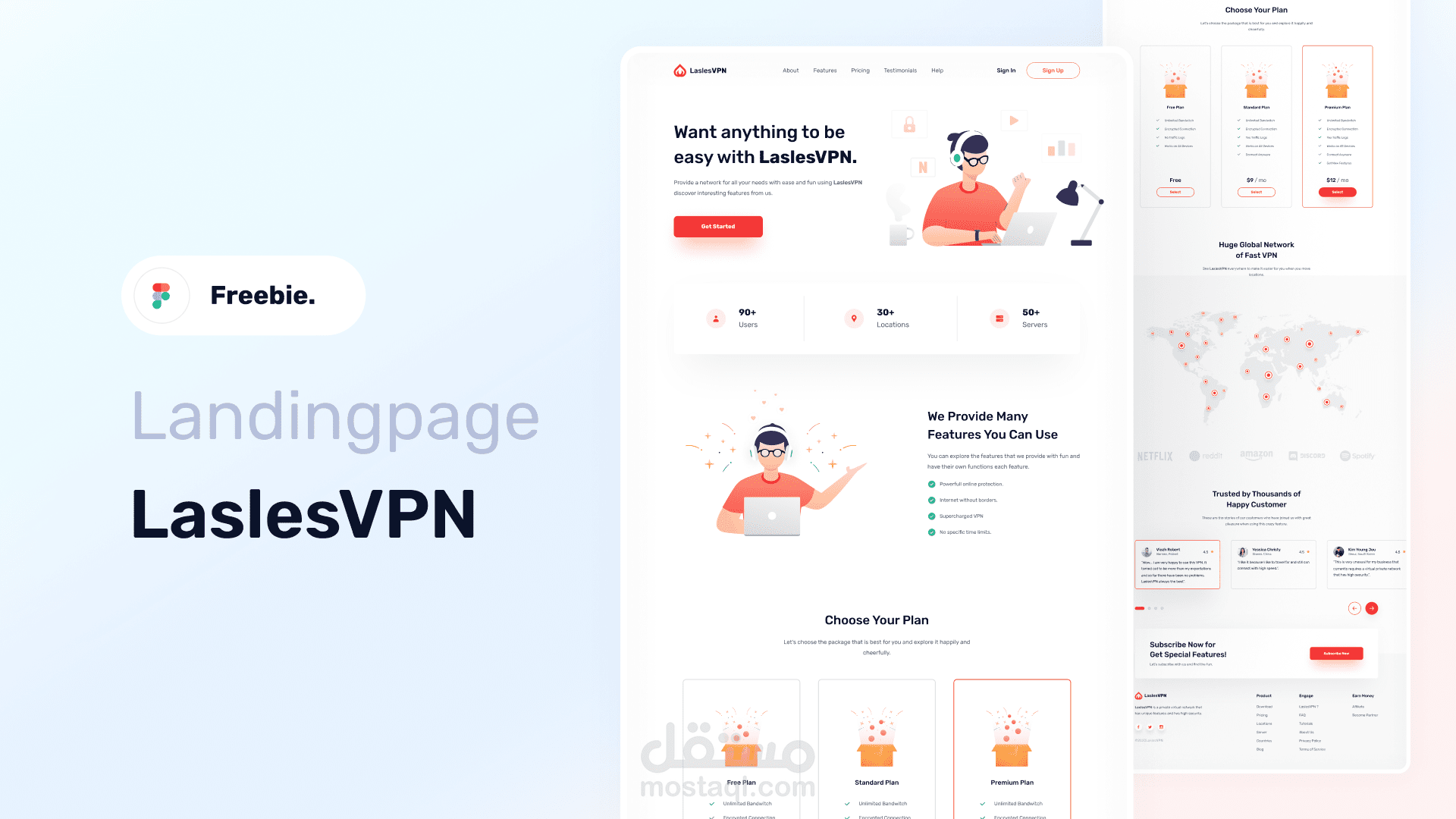 صفحة هبوط LaslesVPN