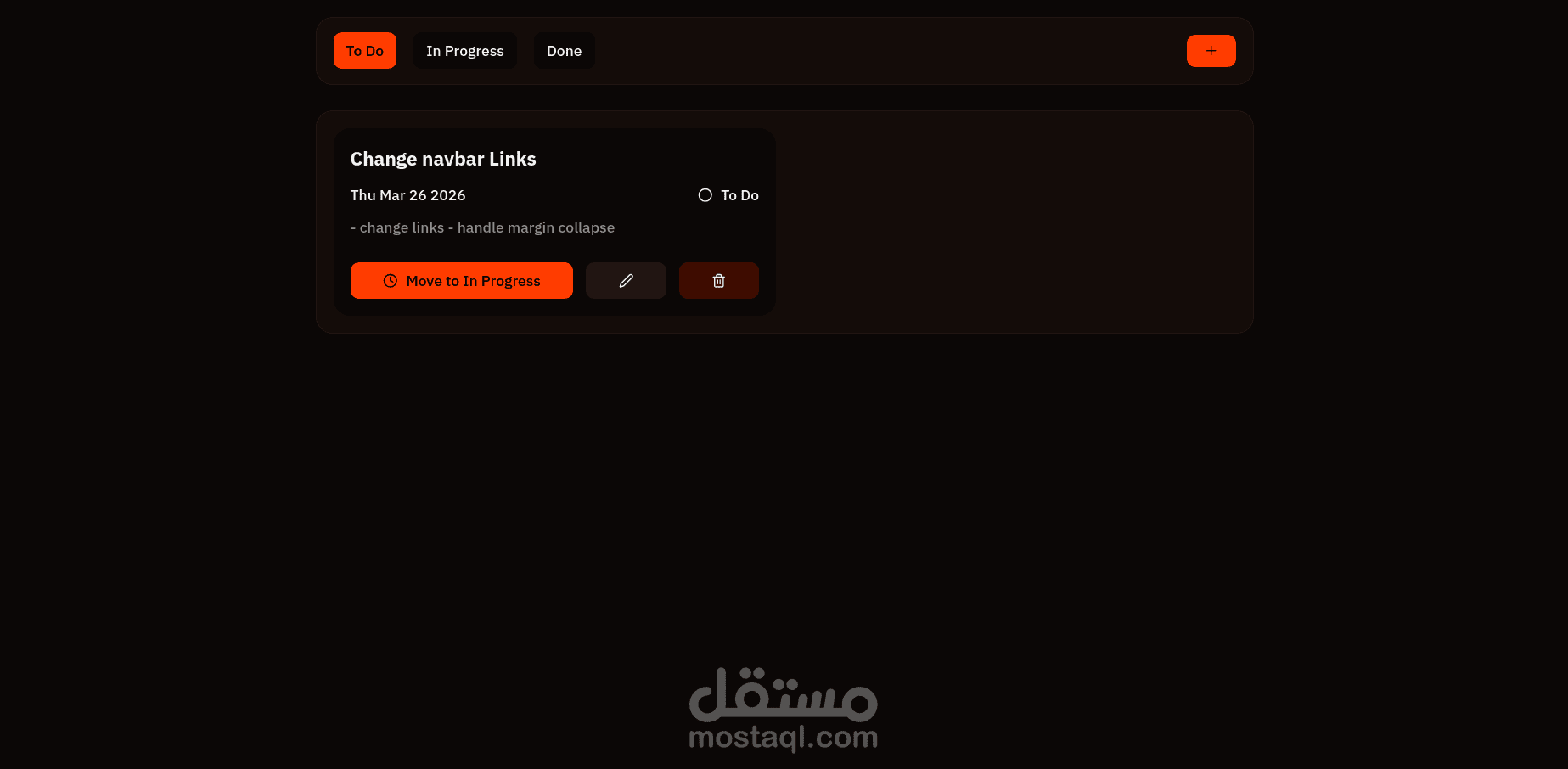 تطبيق إدارة مهام (Tasks Manager)