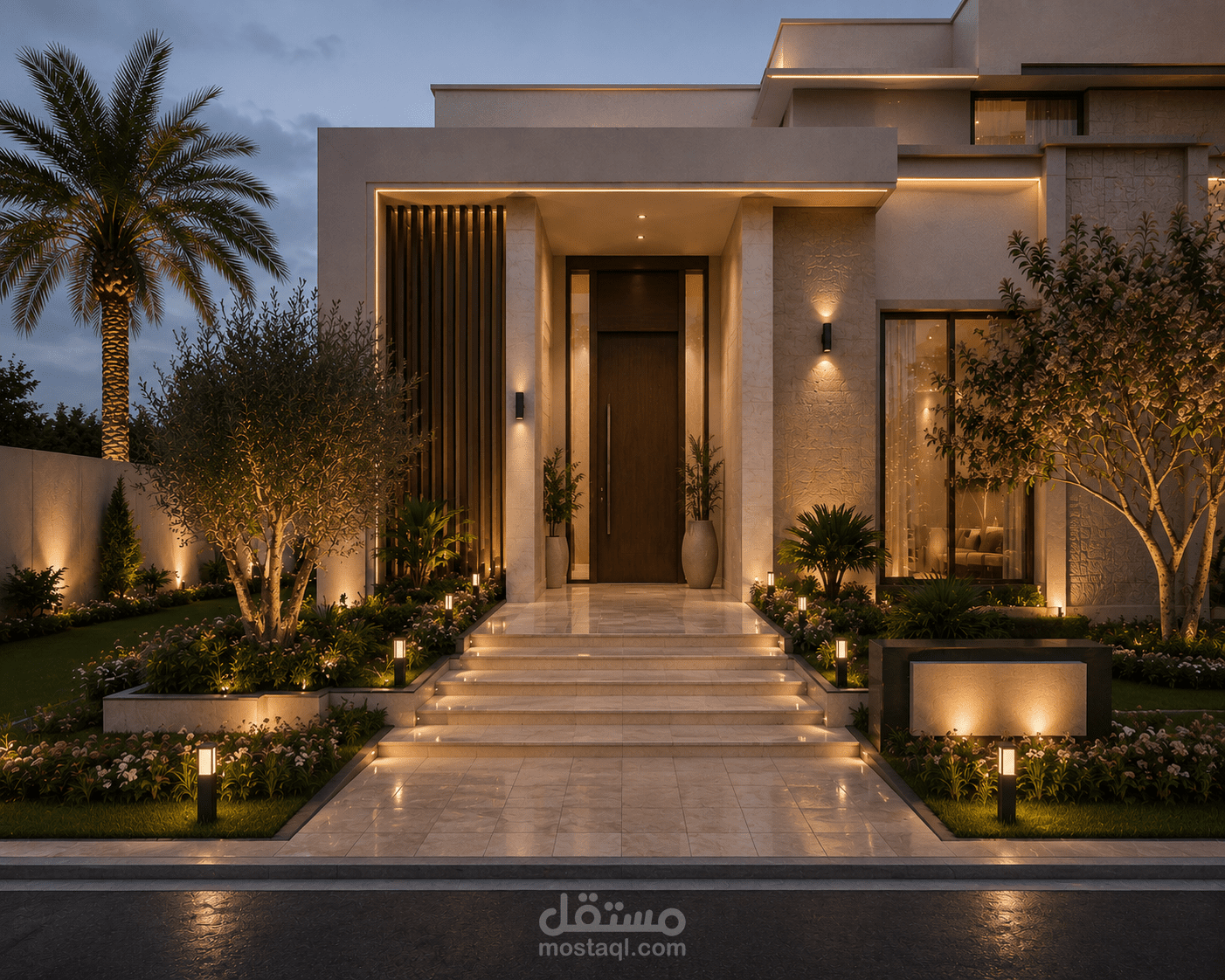 تصميم داخلي لفيلا بالمملكة العربية السعودية