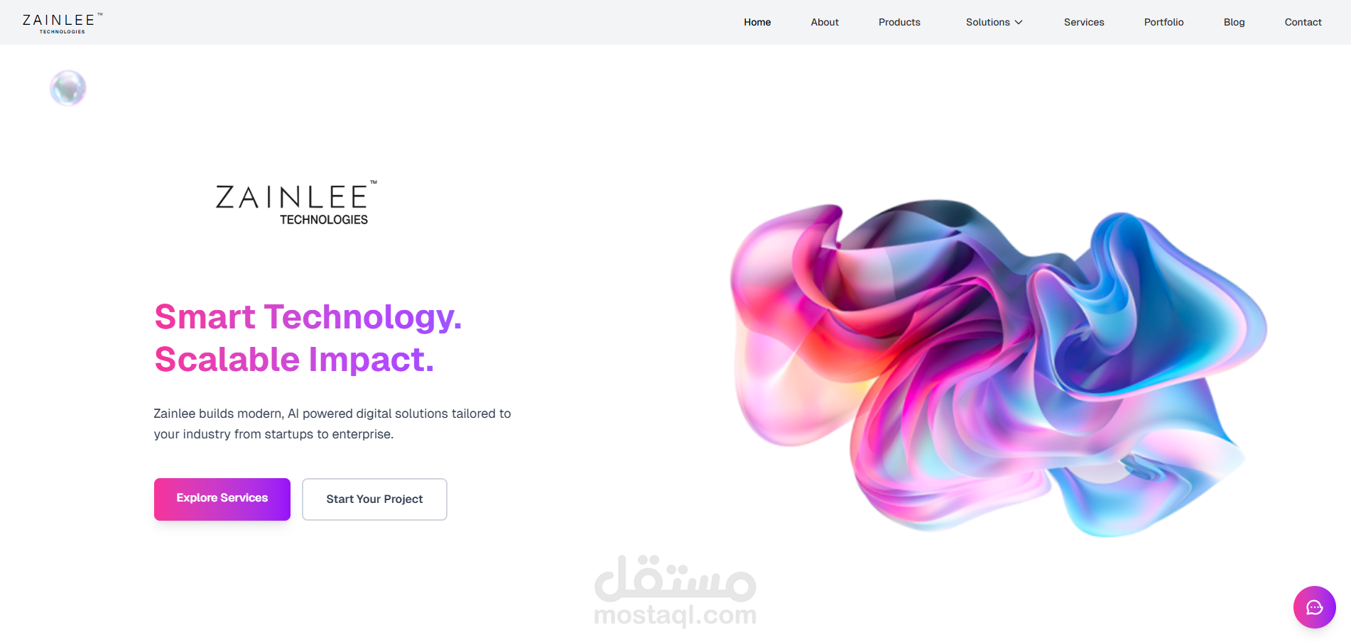 Zainlee Technologies Website – AI & Digital Solutions Platform