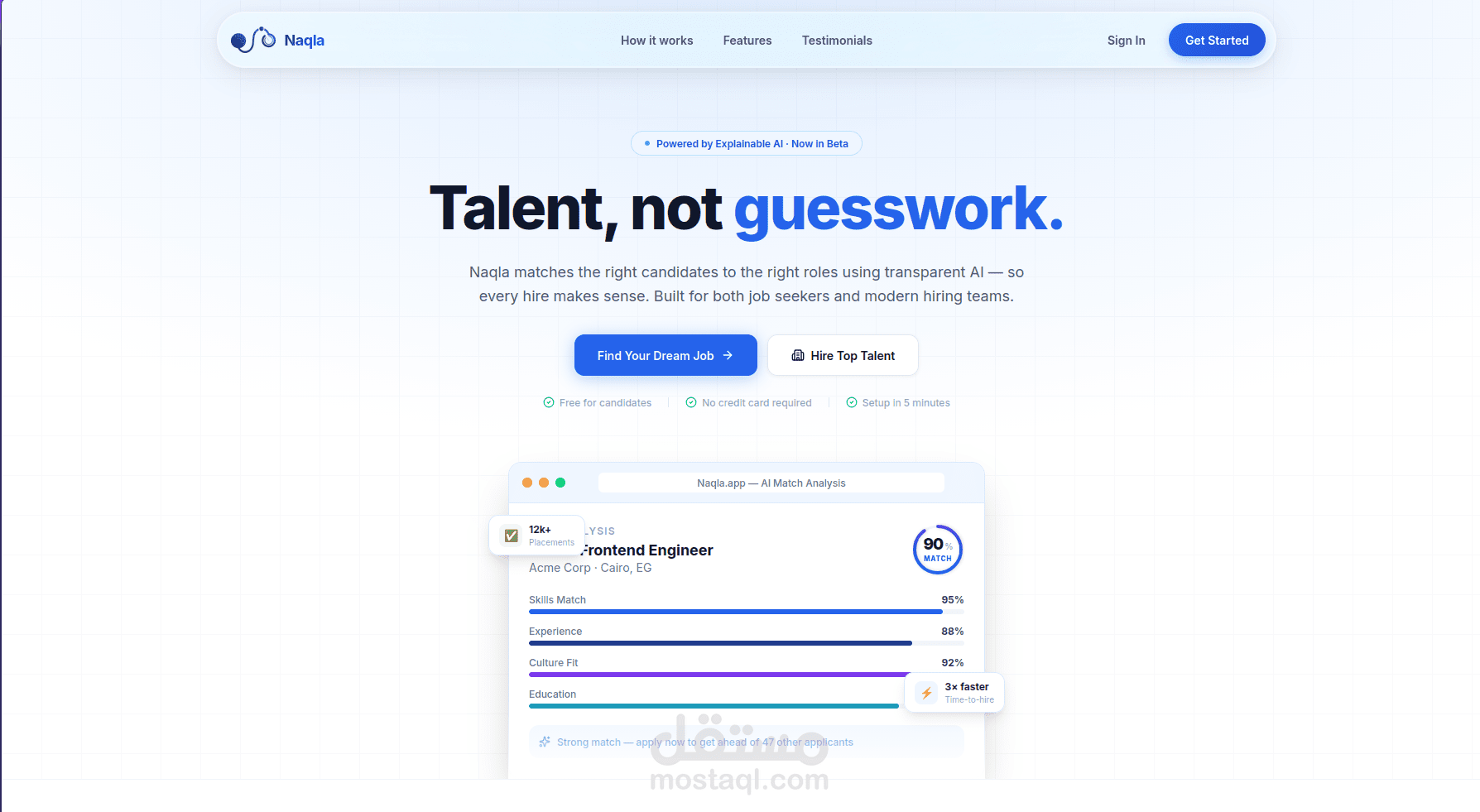 منصة Naqla AI — منصة توظيف ذكية متكاملة تعتمد على وكلاء الذكاء الاصطناعي (AI Agents)