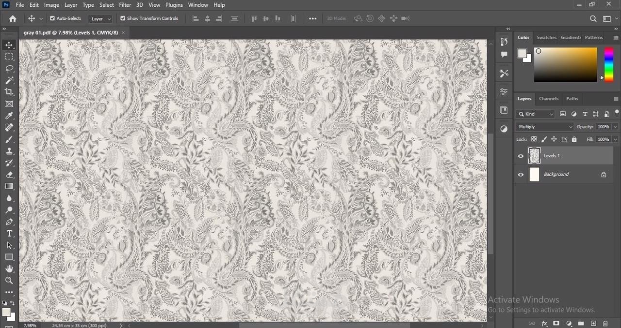 تصميم وتعديل مفرش مكرر (Seamless Pattern) لمصنع مفارش.