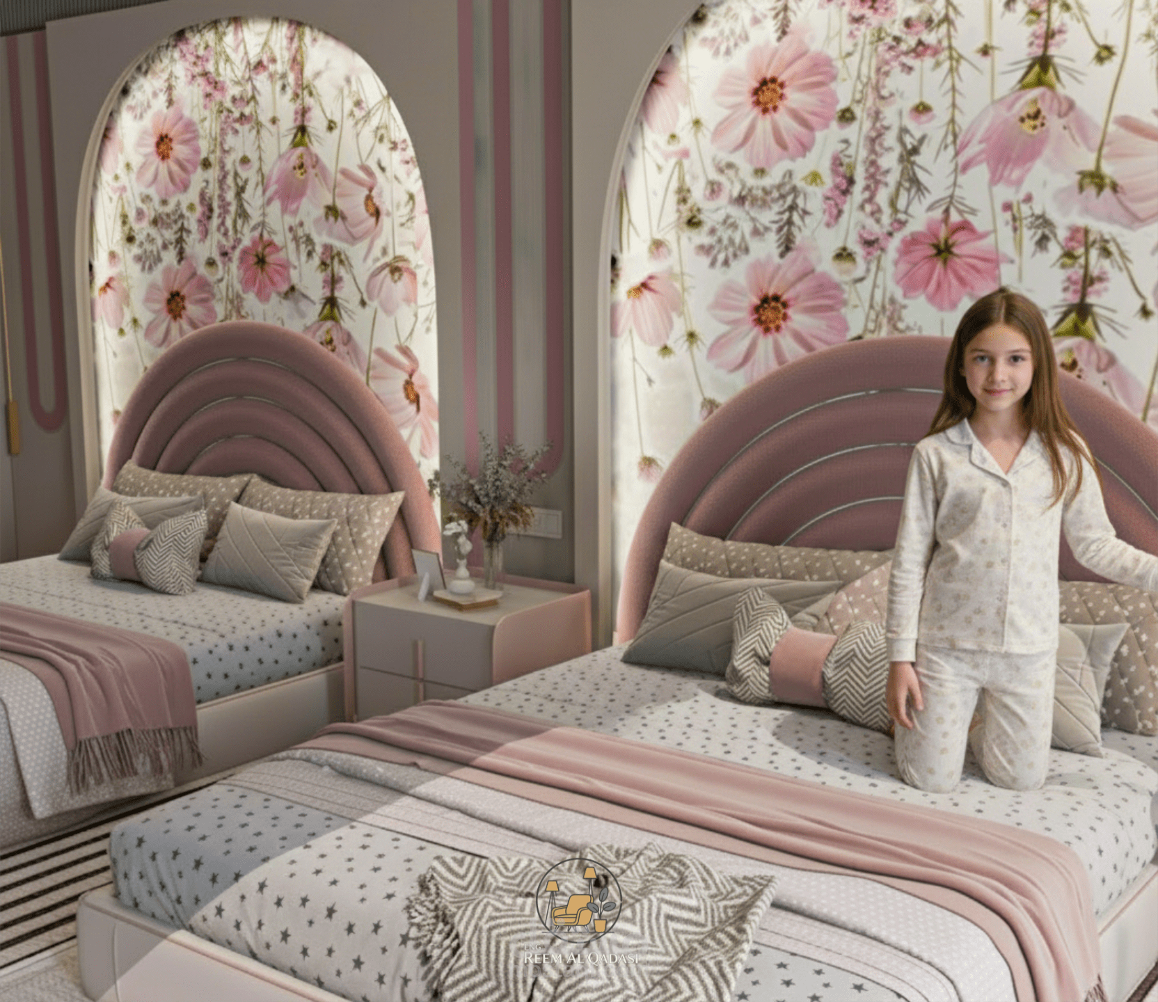 تصميم غرفه بنات بتصميم عصري وانيق