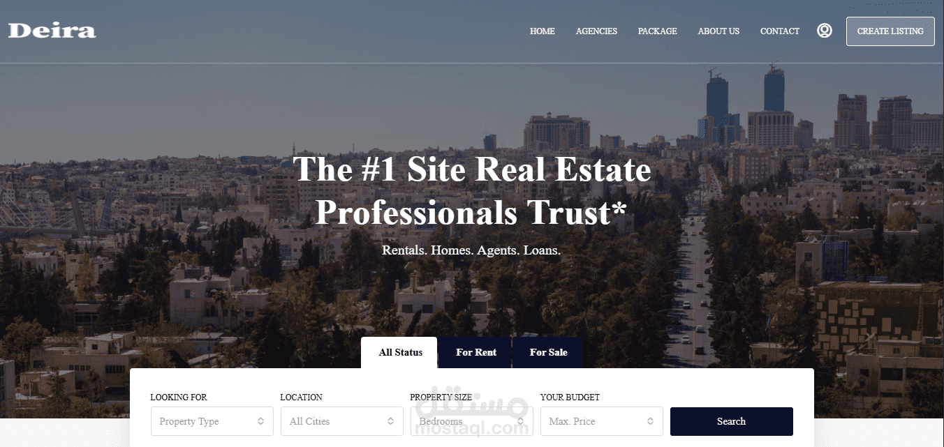 تطوير منصة عقارية متكاملة بنظام إدارة العقارات (WordPress)