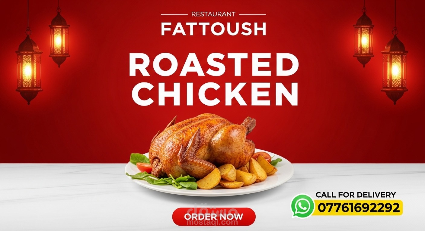 تصميم سوشيال ميديا لمطعم فتوش