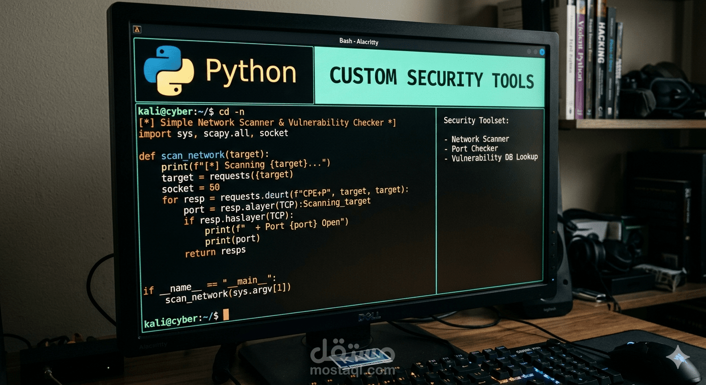 تطوير أداة "Python-Based" لأتمتة فحص الثغرات وجمع المعلومات