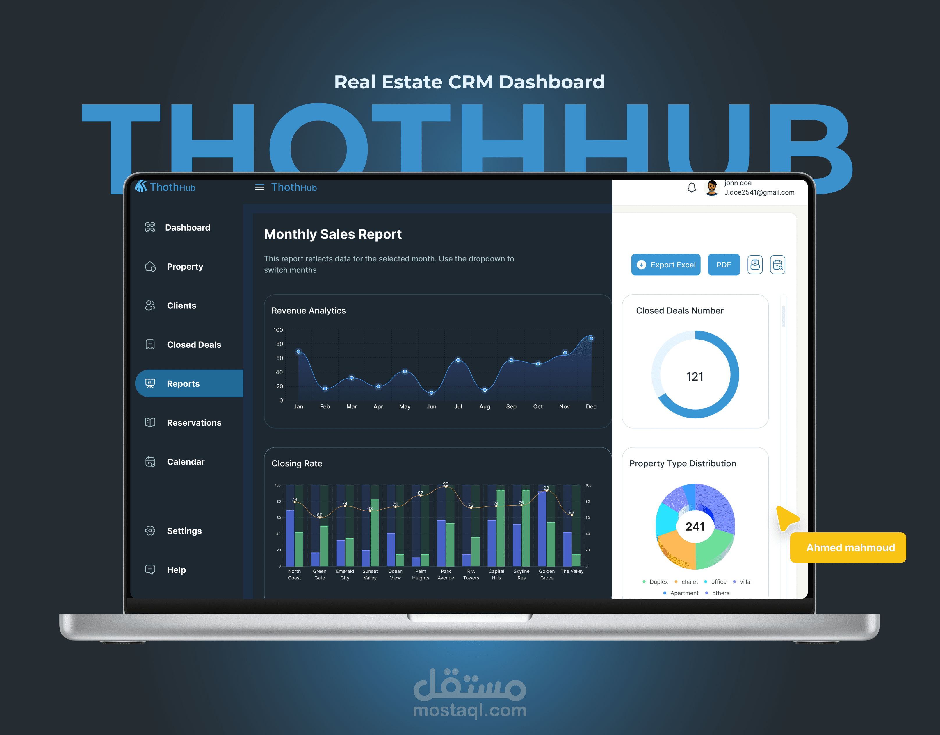 ThothHub — Real Estate CRM Dashboard
