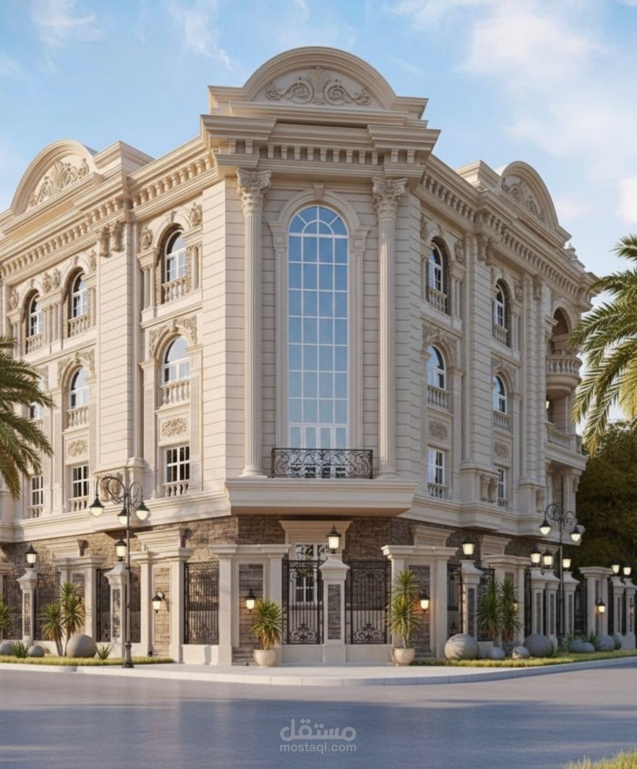 صميم عمارة سكنية ذات طابع كلاسيكي