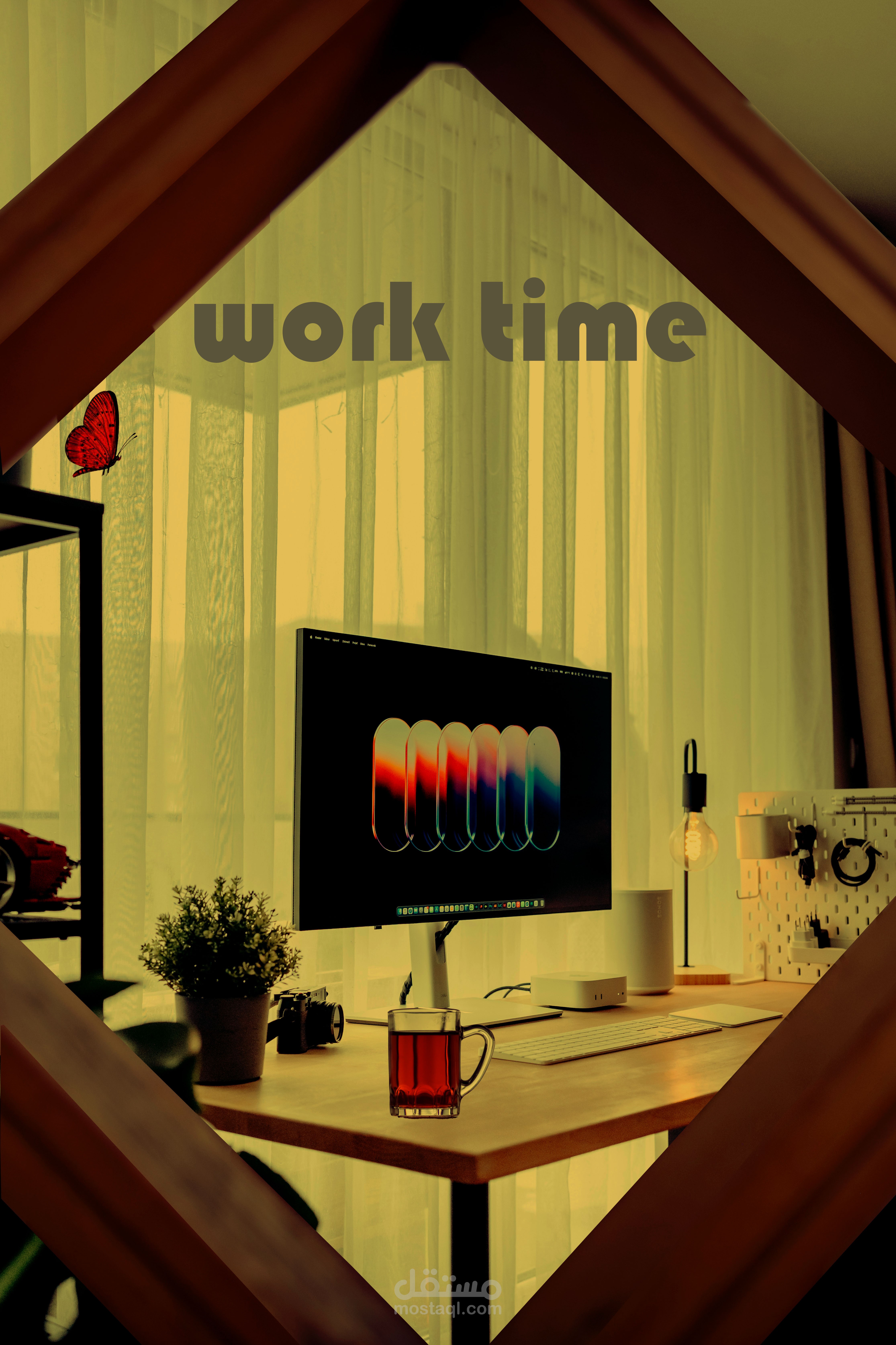 تصميم بوستر بصري بأسلوب الـ "Lifestyle" - بيئة عمل إبداعية