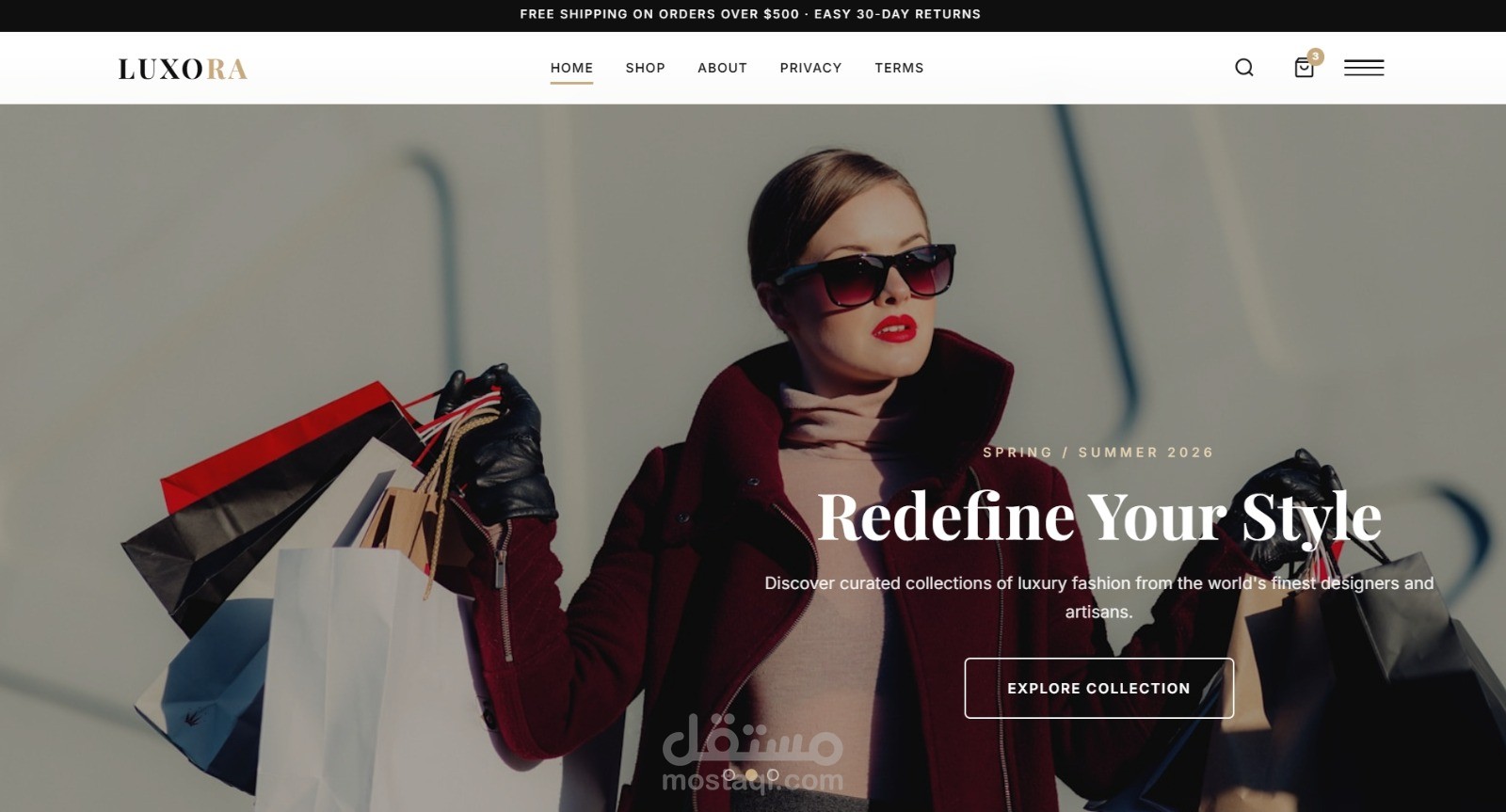 Luxury Fashion Store — LUXORA