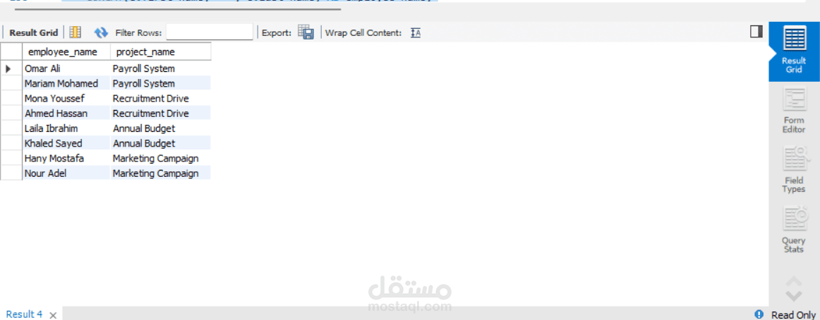 Company Database Design and SQL Operations Project