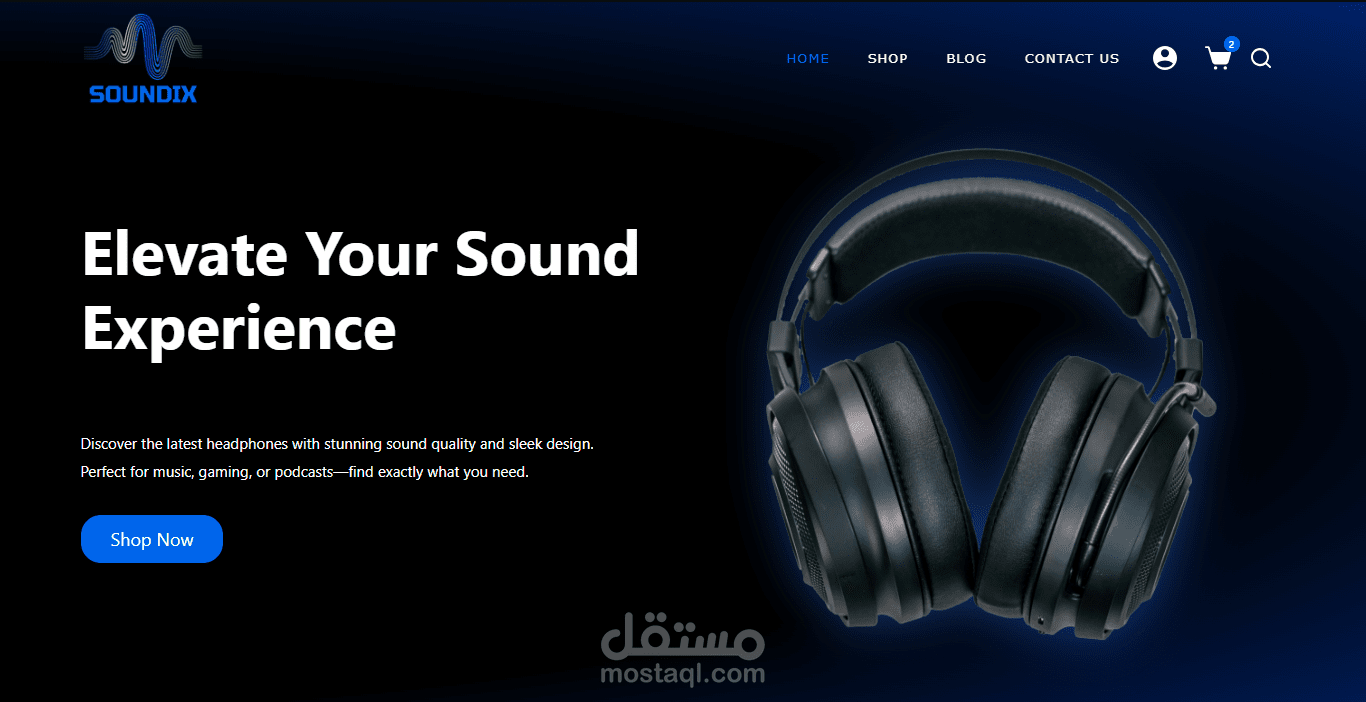 تصميم متجر الكتروني احترافي لبيع السماعات باستخدام WooCommerce