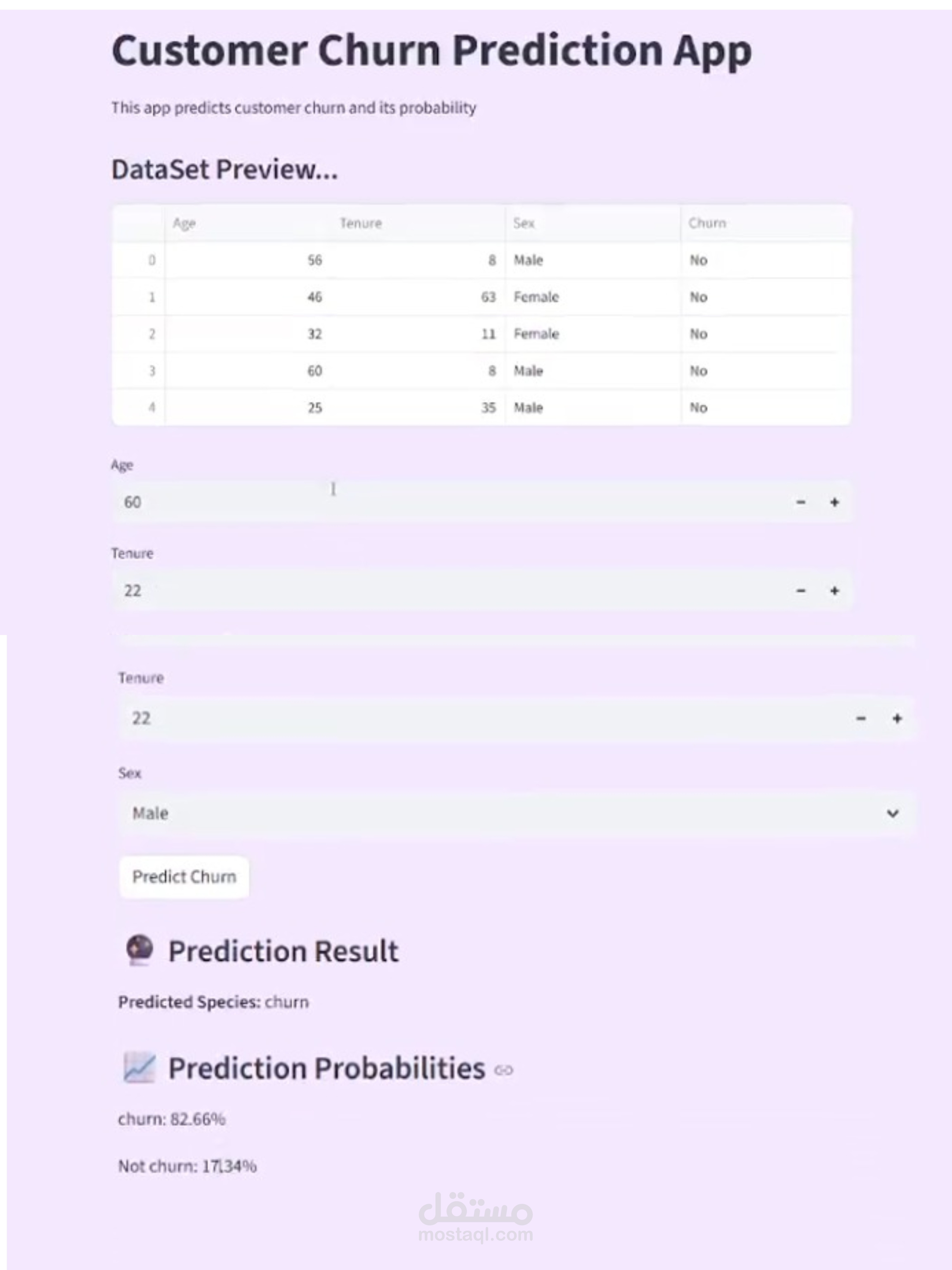 Customer Churn Prediction — Streamlit Web App