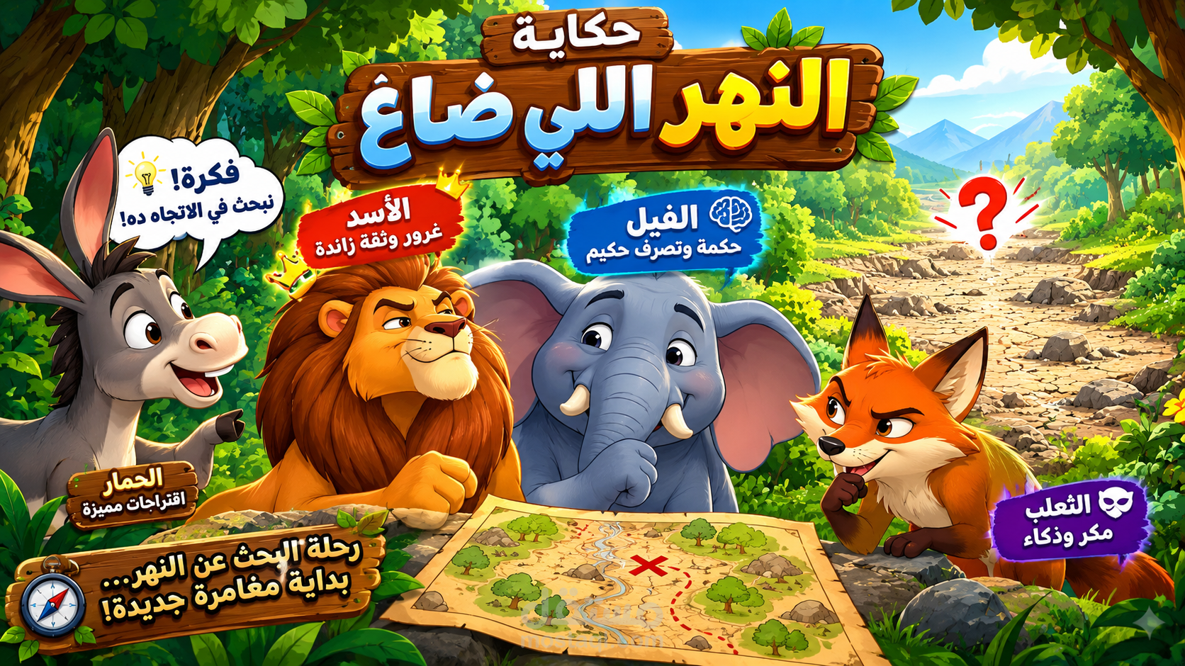 إنتاج فيديو كرتوني 2D تعليمي وترفيهي – النهر اللي ضاع