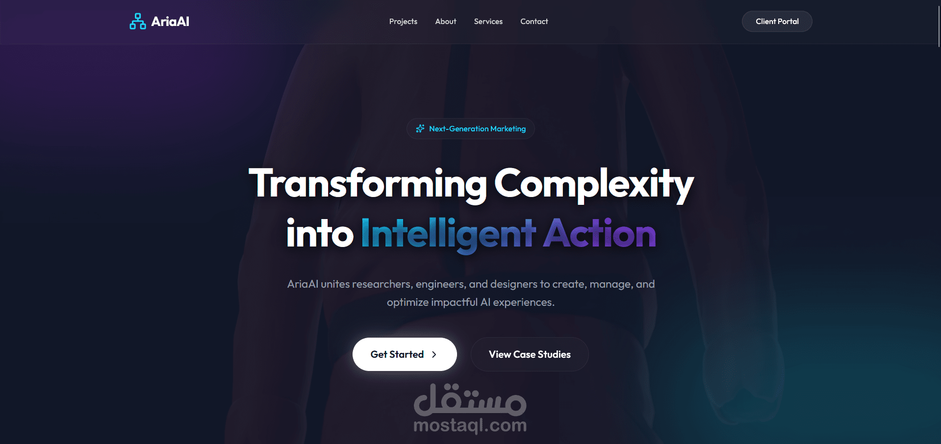 مقترح فني وتشغيلي لموقع التسويق الرقمي الذكي  (AriaAI Pro Marketing)