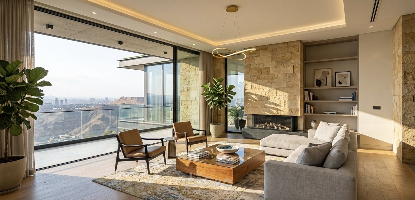 تصميم داخلي لغرفة معيشة مودرن (Modern Interior Design)